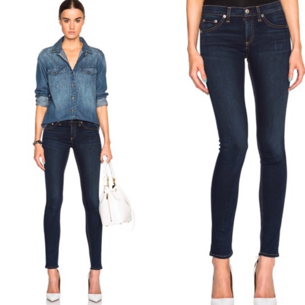 RAG & BONE - mid rise skinny - great condition!